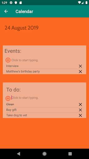 My Calendar screenshot 2