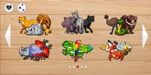 Animals puzzle games for kids screenshot 2
