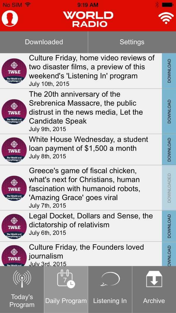 WORLD Radio screenshot 3