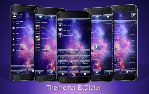 Dialer theme Galaxy Glass screenshot 1