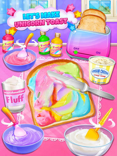 Unicorn Treats - Sweet Hot Chocolate & Toast Maker screenshot 2