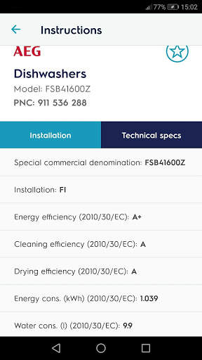 Electrolux Installer app screenshot 5