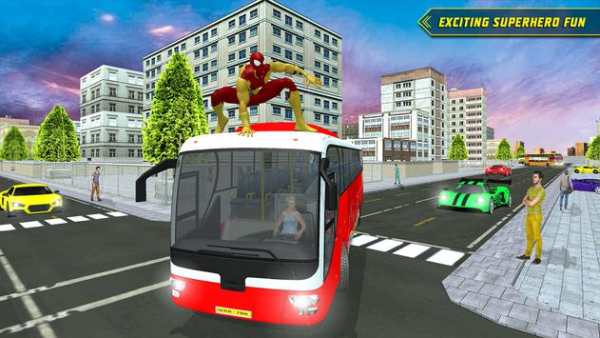 City Bus Driving: Superheroes Transport Simulator screenshot 5