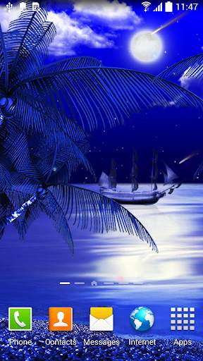 Night Beach Live Wallpaper screenshot 1