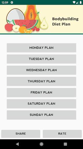 Bodybuilding Diet Plan - 7 Days Diet Chart screenshot 2