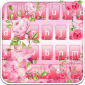 Spring Flowers Rose Keyboard أيقونة