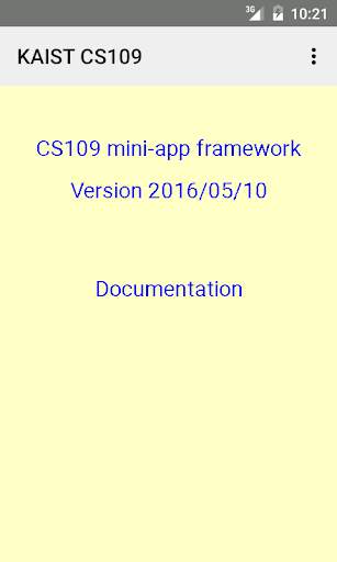 KAIST CS109 Mini-App Framework screenshot 1