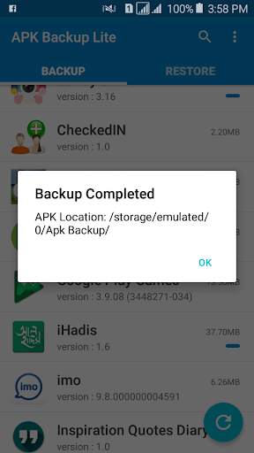 App Backup Restore Lite screenshot 3
