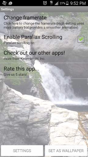Free Waterfall Live Wallpaper screenshot 5