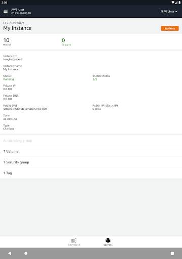 AWS Console screenshot 16