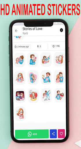 💞Love Animated Stickers for WhatsApp 💝 (GIF) screenshot 1