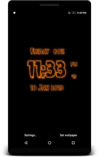 Tattoo Digital Clock Live Wallpaper screenshot 5