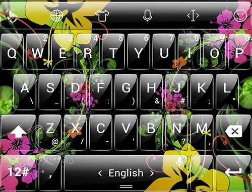 موضوع لوحة المفاتيح BkFlower 7 تصوير الشاشة