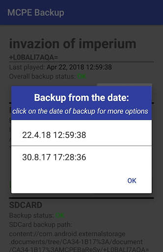 MCPE Backup screenshot 4