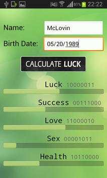 Daily Luck Calculator screenshot 2