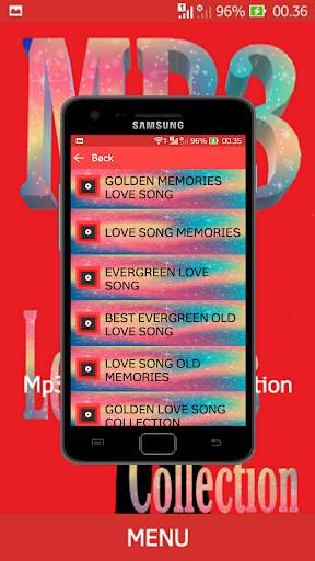 Mp3 Love Songs Collection screenshot 3