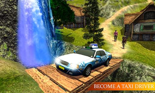 Offroad Real Taxi Car Simulator- Hill Cab Driver स्क्रीनशॉट 1