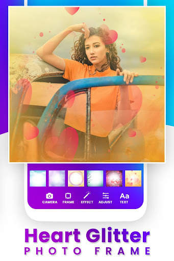Heart Glitter Photo Frame 2 تصوير الشاشة