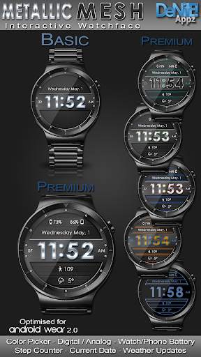 Metallic Mesh HD WatchFace Widget & Live Wallpaper screenshot 1