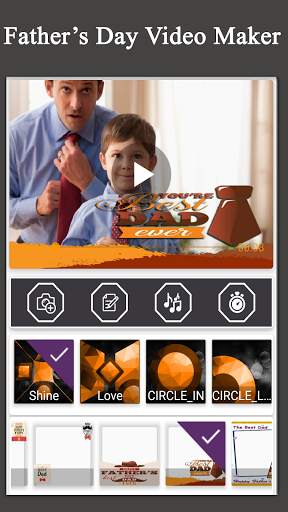 Father's Day Video Maker:Father's Day Status Video screenshot 1