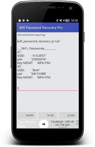 Wifi Password Recovery Pro (ROOT NEEDED) screenshot 3