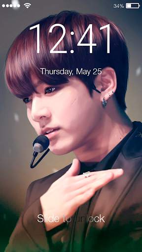Jung Boy Kpop Kook Teen Theme Screen Lock screenshot 1