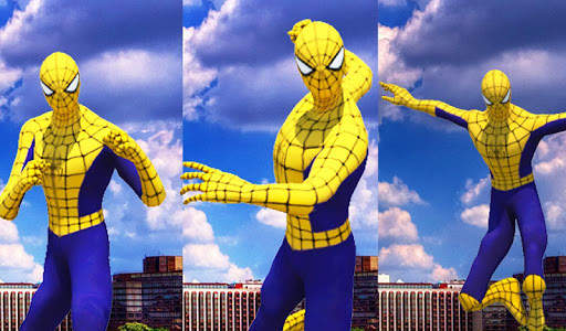 Flying spider crime city rescue game screenshot 1