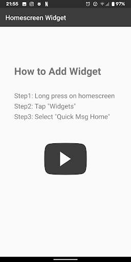 Quick Message Home -SMS/Email/Messenger Widget screenshot 5