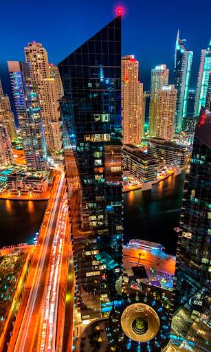 Dubai Night Live Wallpaper (backgrounds & themes) screenshot 2