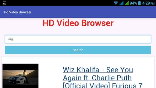 HD Video Browser screenshot 2