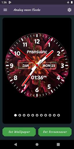 Neon Clock Live Wallpapers screenshot 1