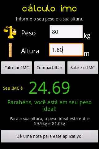 Cálculo IMC screenshot 2
