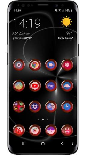 Theme Launcher - Orb Red Icon Changer Free Round screenshot 7