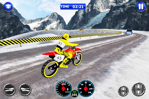 Snow Mountain Bike Racing- Heavy Motocross Driving screenshot 2
