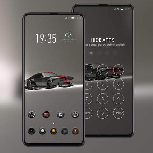 Bright light Black sport car theme V11 pro screenshot 4