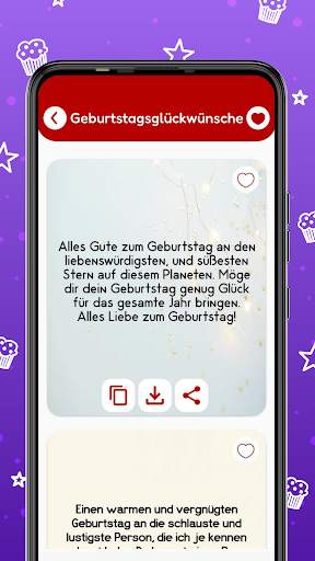 Geburtstagsnachrichten skarten screenshot 8