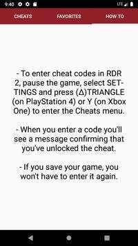 Cheats for Red Dead Redemption 2 screenshot 3