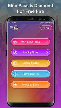 Win Elite Pass & Diamond For Free Fire screenshot 1