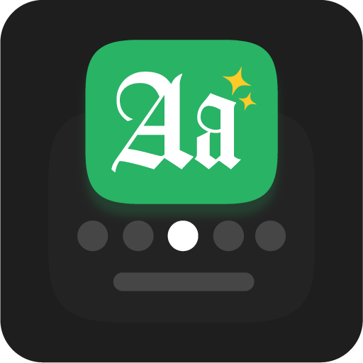Stylish keyboard and fonts art आइकन