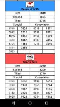 4D King Result screenshot 2