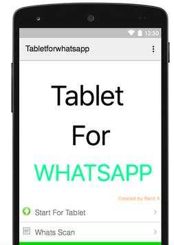 Tablet For whatsapp 2 screenshot 1