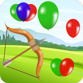 Balloons shoot icon