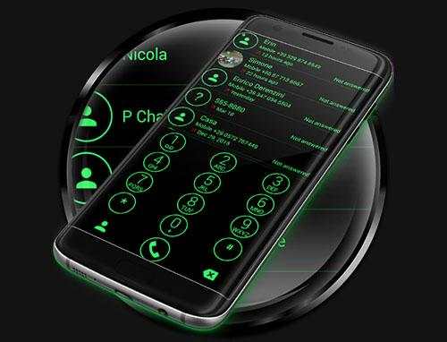 Dialer Circle Green Theme for Drupe or ExDialer скриншот 6