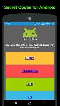 Secret Codes for Android screenshot 1