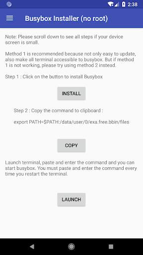EXA Busybox Installer (no root) screenshot 2