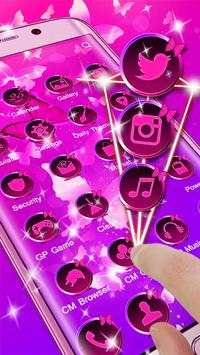 Butterfly Purple Theme स्क्रीनशॉट 2