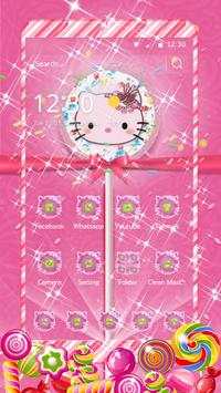Pink Kitty Sweet Lollipop Theme screenshot 2