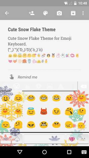 Cute Snow Flake Emoji Keyboard screenshot 2