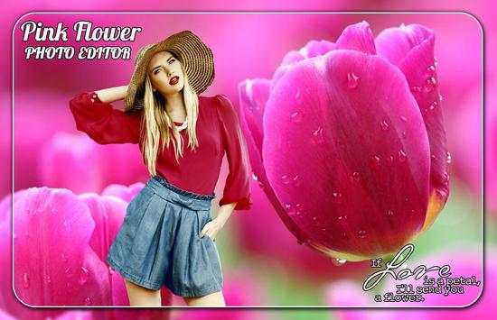 Pink Flowers Photo Frames screenshot 1