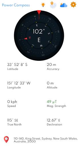 Digital Compass Weather & GPS 5 تصوير الشاشة